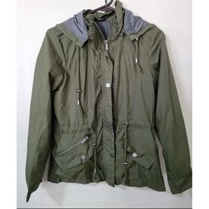 Snobbish Collection Green Hooded Jacket Windbreaker Large Rain